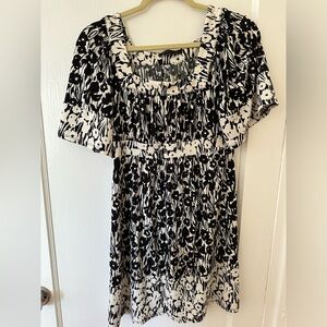 Black and white flower dress